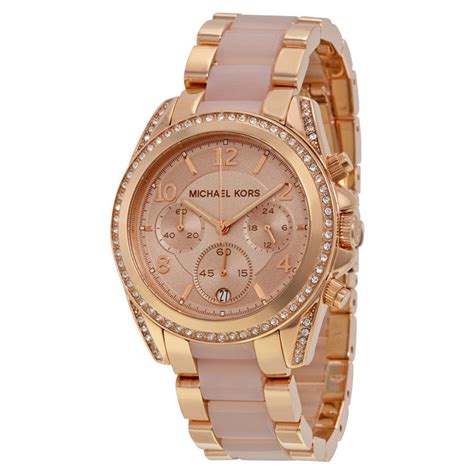 michael kors blair chronograph watch rose gold|michael kors blair rose watch.